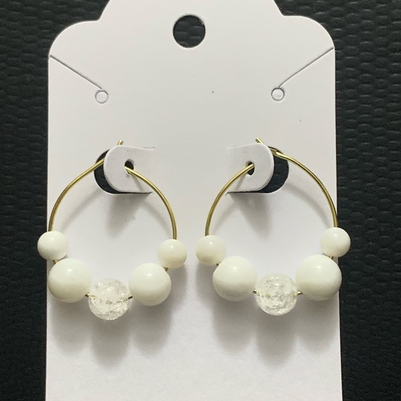 Handmade Quartz Hoop Earrings - Picture 4 of 4